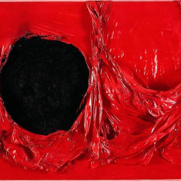 alberto burri rosso plastica-1962
