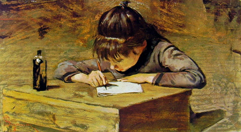 Signorini, Bambina che scrive.jpg