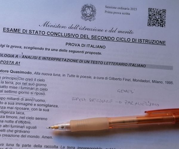 Esercizio di svolgimento della Prima prova d’Esame: Tipologia A, Alla nuova luna di Salvatore Quasimodo