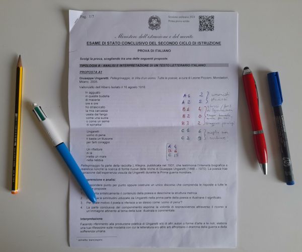 Le tracce sotto esame /1. Riflessioni sulla Prima prova dell’Esame di Stato