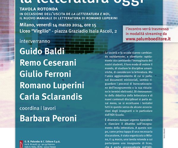 Insegnare la letteratura oggi. Tavola rotonda